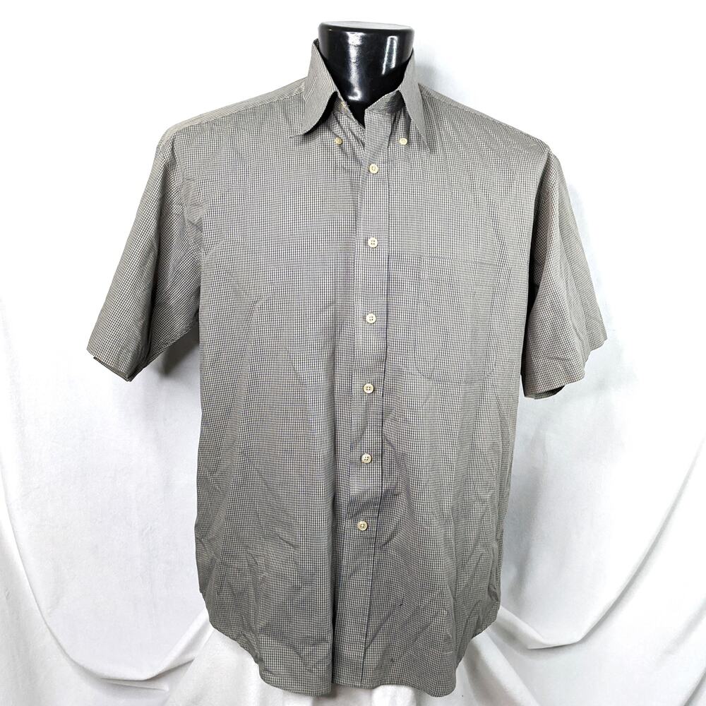 Bill Blass Men's Classic Fit Button Up Shirt Large Gray